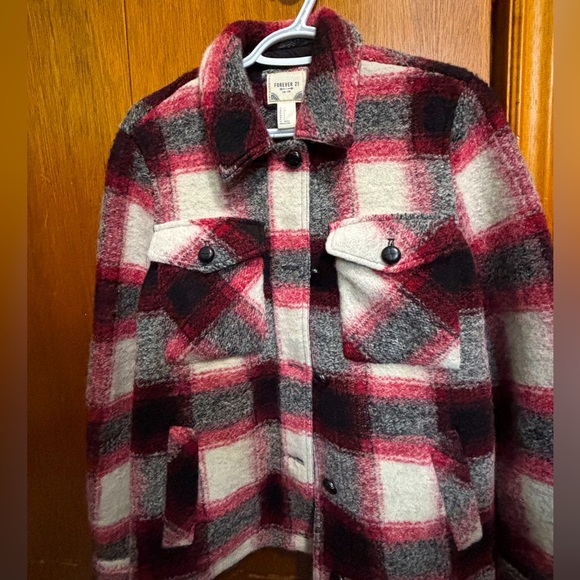 Forever 21 • Plaid wool-blend jacket ◼️🟥◻️ - Picture 2 of 7